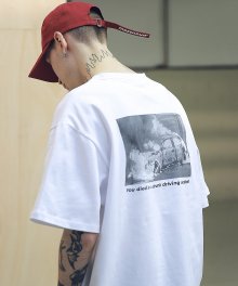 SL 로고 스카치 버닝 티셔츠 반팔티T-SHIRTS MSNTS001-WT