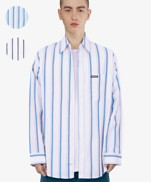 언더에어(underair) [오버사이즈] THAAD STRIPE SHIRTS (2 COLOR)