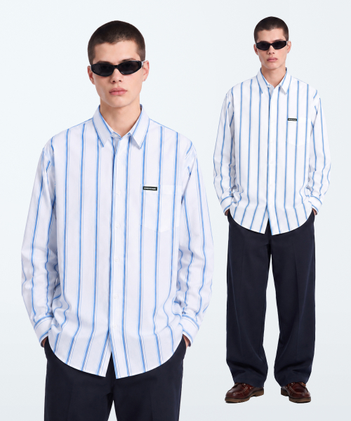 언더에어(underair) [오버사이즈] THAAD STRIPE SHIRTS (2 COLOR)