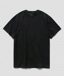 (Unisex)스프레드 오버 코튼 티셔츠_Metal Black