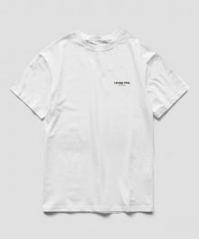 (Unisex)스프레드 오버 코튼 로고 티셔츠_Super White