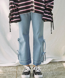 LACE UP IN CUTOUTS DEMIN STRAIGHT PANTS_BLUE (EEON1DPR01W)