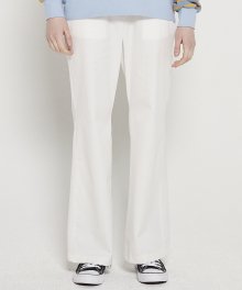MG9S WIDE BOOTS CUT PANTS (WHITE)