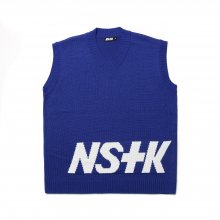 [NK] NSTK STANDING KNIT VEST BLUE (NK19S021H)