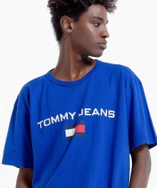 [남성] 면 로고 플래그 반소매 티셔츠 TJMS3KOE90A0 B40