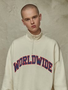 WORLDWIDE HALF ZIP-UP SWEATSHIRTS/WH