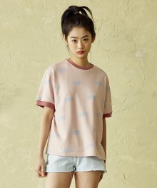 19 NVLD 포인트 티셔츠 [핑크/네이비]