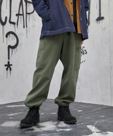 Pigment Dyed Wide Cargo Pants