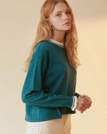 DIAGONAL FRILL KNIT_GREEN