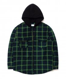 KP Fleece Hood  Shirt Zipup (Green)