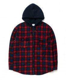 KP Fleece Hood  Shirt Zipup (Red)