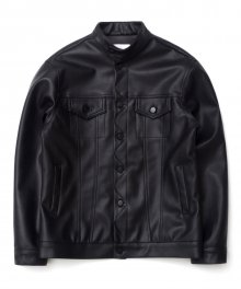 KP Artificial Stand Collar Jacket (Black)