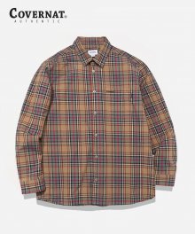 1PK TARTAN CHECK SHIRTS BROWN