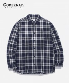 1PK TARTAN CHECK SHIRTS NAVY