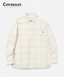 1PK TARTAN CHECK SHIRTS BEIGE