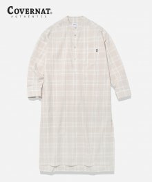 (WOMEN) TARTAN CHECK PULLOVER ONE-PIECE BEIGE