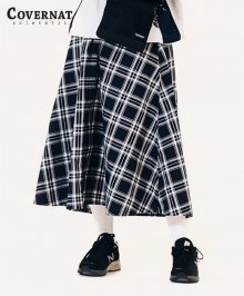 (WOMEN) TARTAN CHECK EASY SKIRT NAVY