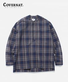 TARTAN CHECK PULLOVER SHIRTS NAVY