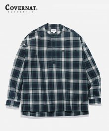 TARTAN CHECK PULLOVER SHIRTS GREEN