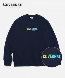 LINE JERSEY LOGO CREWNECK NAVY