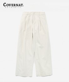 (WOMEN) ANKLE CUT WIDE PANTS IVORY