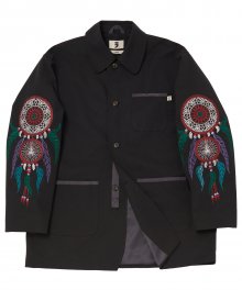 DREAMCATCHER VINTAGE TRUCKER JACKET (Black)