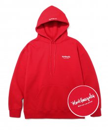 MARK GONZALES SMALL SIGN LOGO HOODIE RED