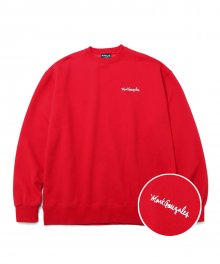 MARK GONZALES SMALL SIGN LOGO CREWNECK RED