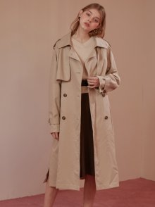 883 belted slit trench coat (beige)