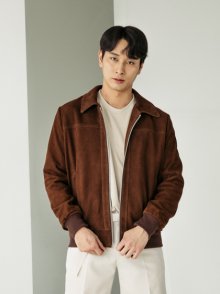 GOAT SUEDE LEATHER JACKET [Brown]