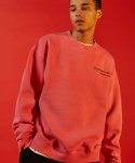 트래블(TRAVEL) 백 마운틴 피그먼트 스웨트셔츠 핑크 야로우