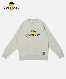 COVERNAT X KAKAO FRIENDS RYAN LOGO CREWNECK GRAY