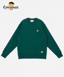 COVERNAT X KAKAO FRIENDS SMALL LOGO CREWNECK GREEN