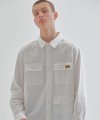 플랫 포켓 디테일 셔츠 (WHITE)