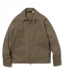 19ss check blouson jacket brown