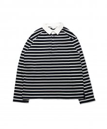 Stripe Rugby T-Shirts (Navy)