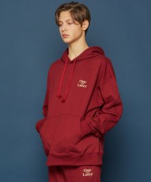 [UNISEX] OWL 후드티 (BURGUNDY)