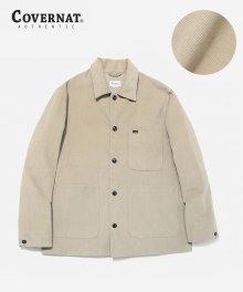 CORDUROY COVERALL JACKET GREIGE