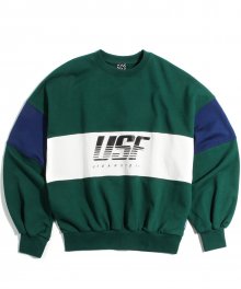 USF Color Block Pace Logo Sweatshirts Green