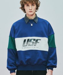 USF Color Block Pace Logo Sweatshirts Sea