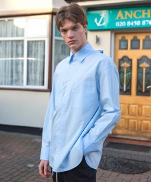 Oversized Double Pocket Shirt / Blue