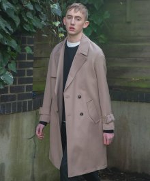 Wool Tailored Trench Coat / Beige