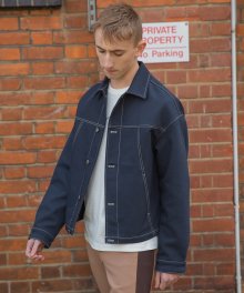 Heavy Twill Over Trucker Jacket / Navy