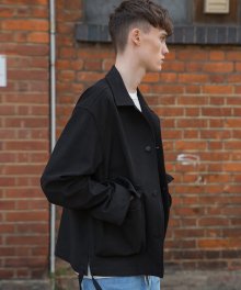 Suede Coach Jacket / Black