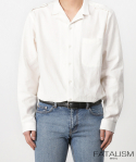 페이탈리즘(FATALISM) Nakama wide collar shirt (white) #jp42