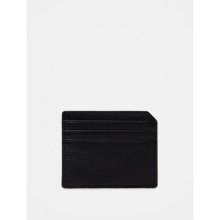 블랙 리얼 레더 가로형 카드 지갑 (2992A3WY25)