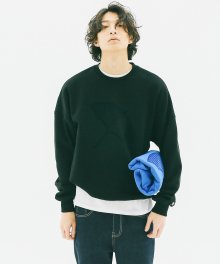 [ARNOLD PALMER X ESN] Flocking Sweatshirt Black