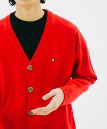 [ARNOLD PALMER X ESN] Cardigan of Signature Red