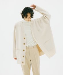 Over Fit Cardigan of Signature Ivory