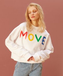 [unisex] move! 맨투맨 (white)